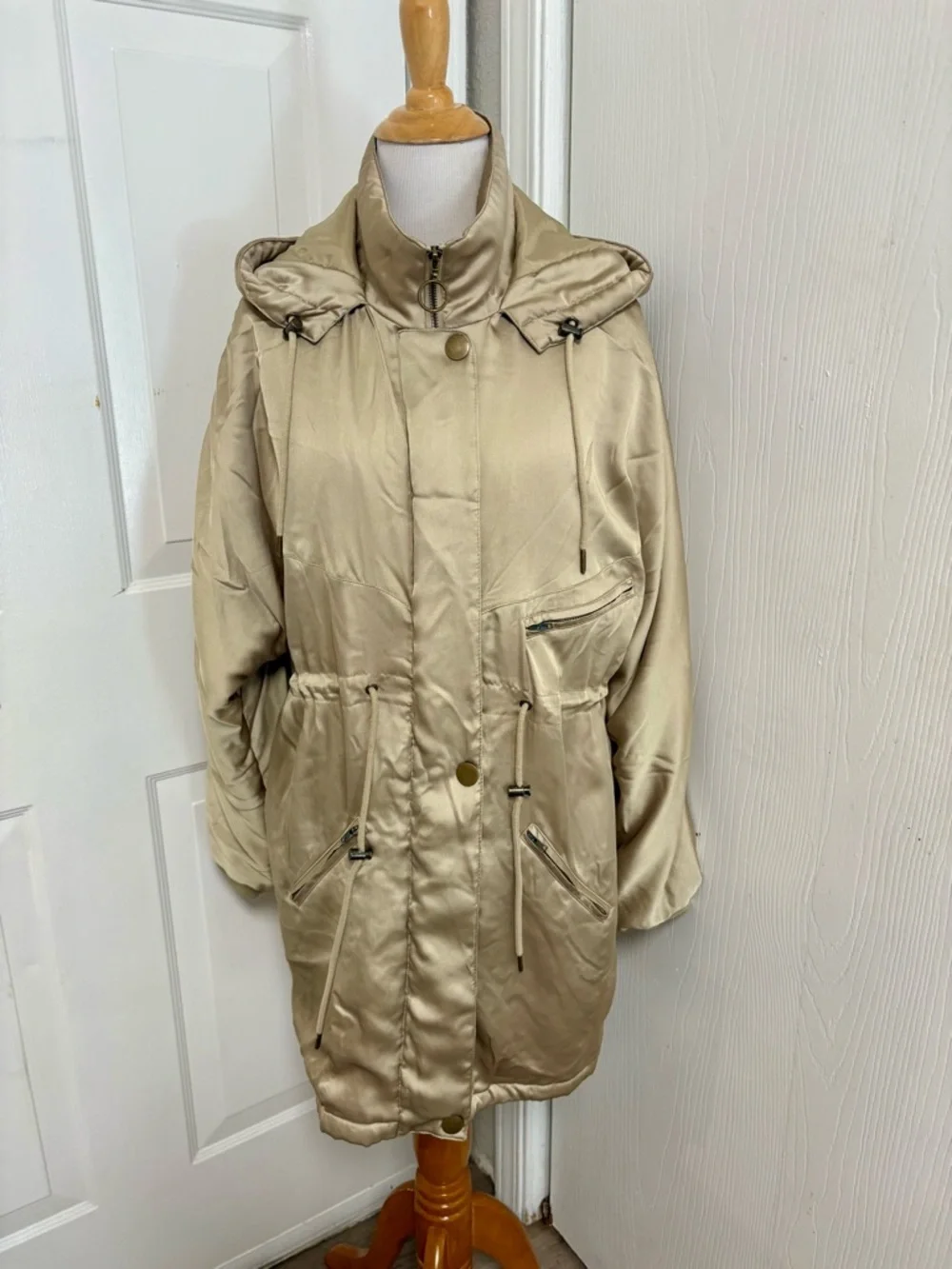 Urban Outfitters Mirabelle Satin Parka